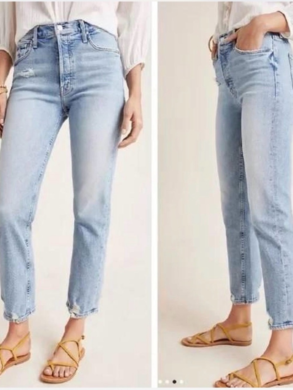 $258. Mother Superior Jeans The Tomcat The Confession Distressed Button Fly
